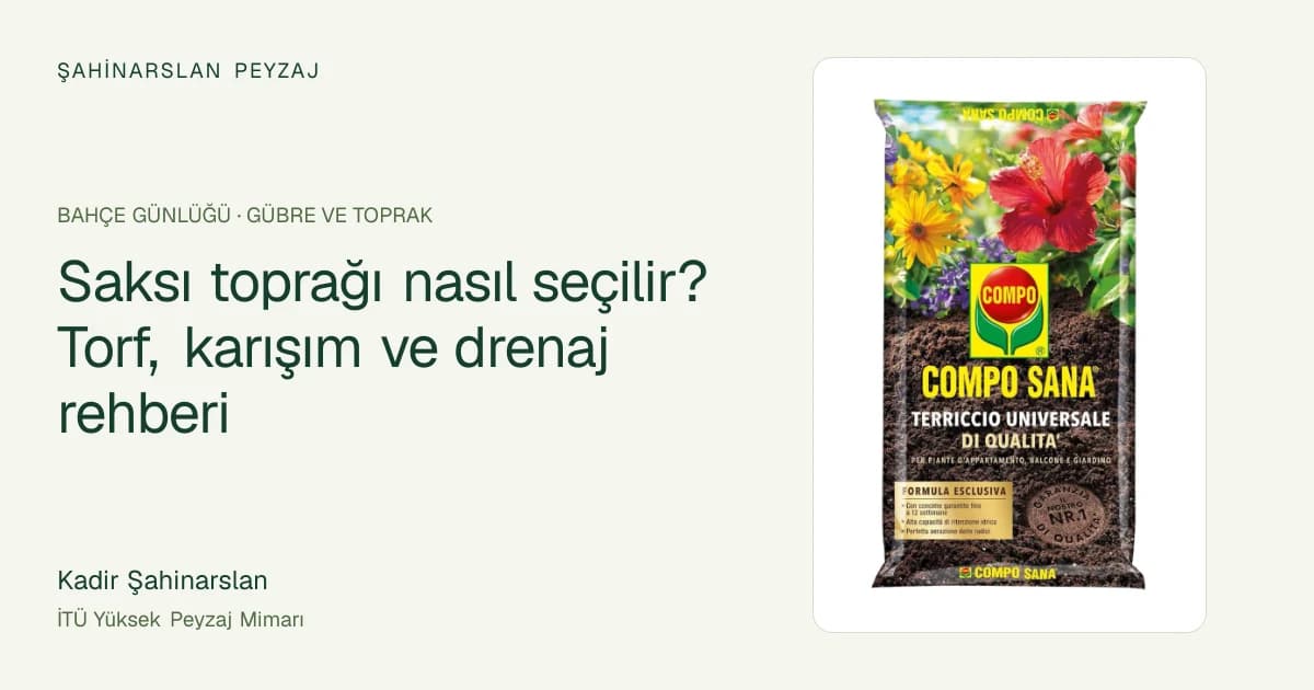 Saksı toprağı nasıl seçilir? Torf, karışım ve drenaj rehberi — ürün fotoğrafıyla rehber kapağı
