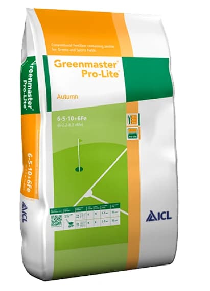 ICL Greenmaster Pro-Lite Autumn 6-5-10+6Fe Çim Gübresi 25 kg — ICL Greenmaster Pro-Lite Autumn üretici seri görseli; yerel ambalaj etiketi esas alınır
