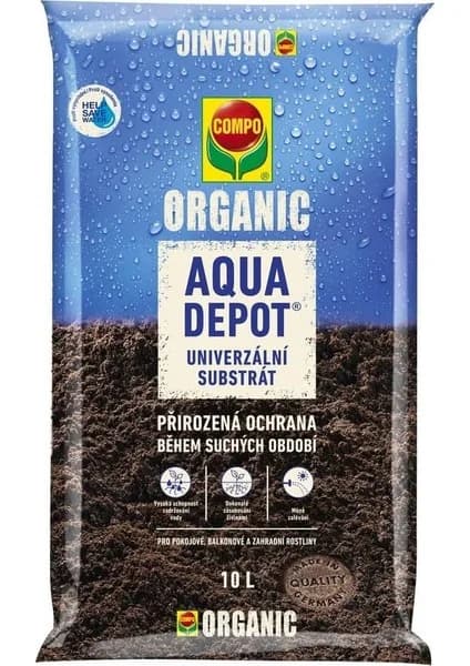 COMPO Organic Aqua Depot 10L — COMPO 6637 Organic Aqua Depot 10 L ambalajı