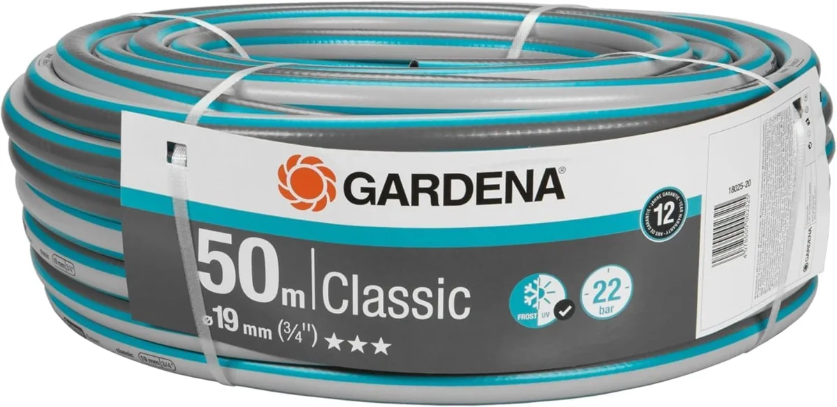 Gardena Classic Hortum 19 mm (3/4 inç) 50 m — 50 m Classic hortum ambalajı